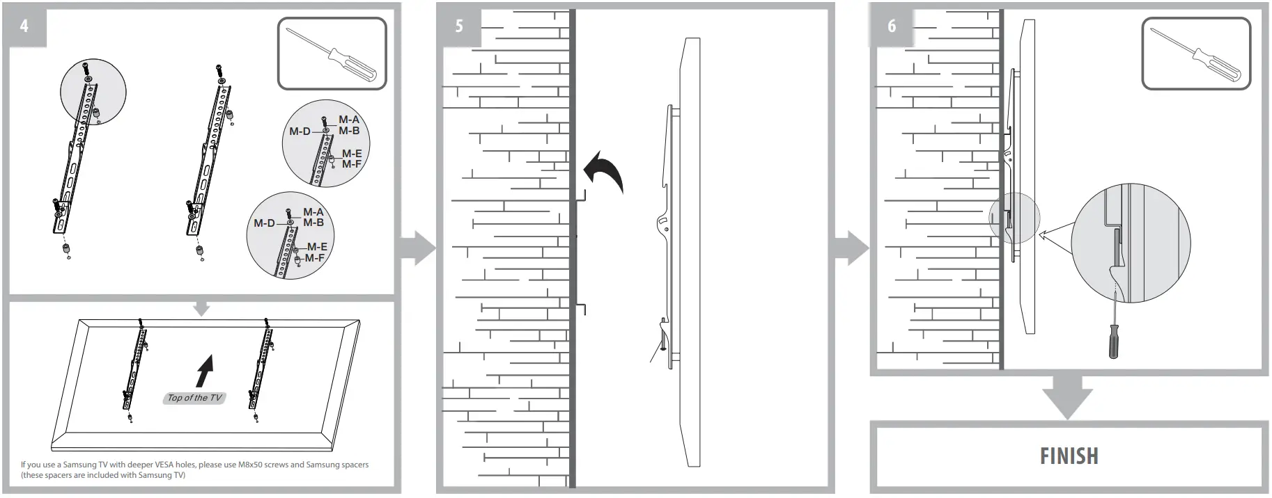 ONE FOR ALL WM2411 Smart Fixed TV Wall Mount - Mounting 1