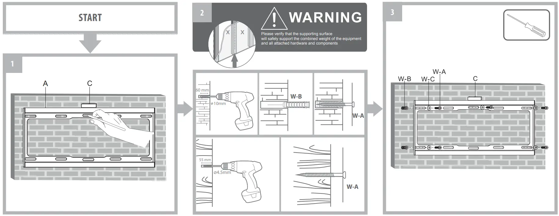 ONE FOR ALL WM2411 Smart Fixed TV Wall Mount - Mounting