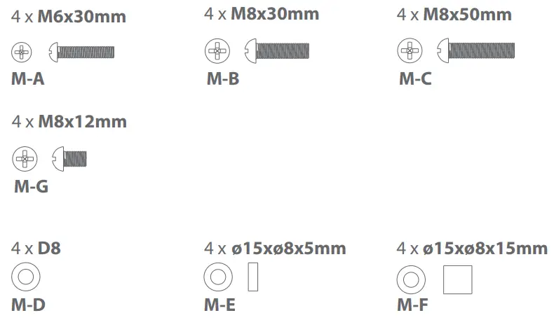 ONE FOR ALL WM2411 Smart Fixed TV Wall Mount - Package M