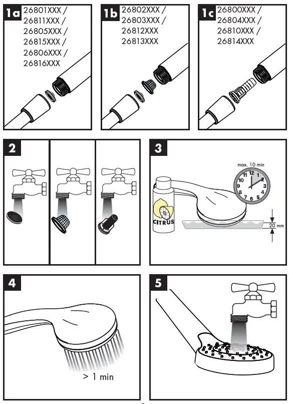 hansgrohe 26801XXX Croma Select S Multi Hand Shower 2