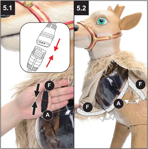 Holiday LIVING 4124146 4 Foot Animated Reindeer - c5