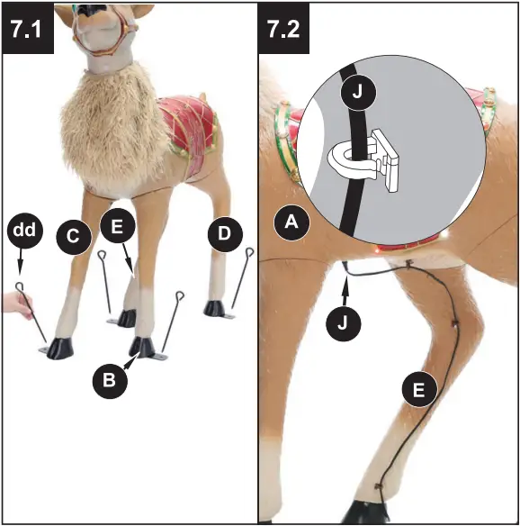 Holiday LIVING 4124146 4 Foot Animated Reindeer - c7