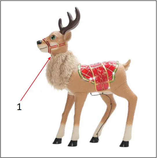 Holiday LIVING 4124146 4 Foot Animated Reindeer - c8