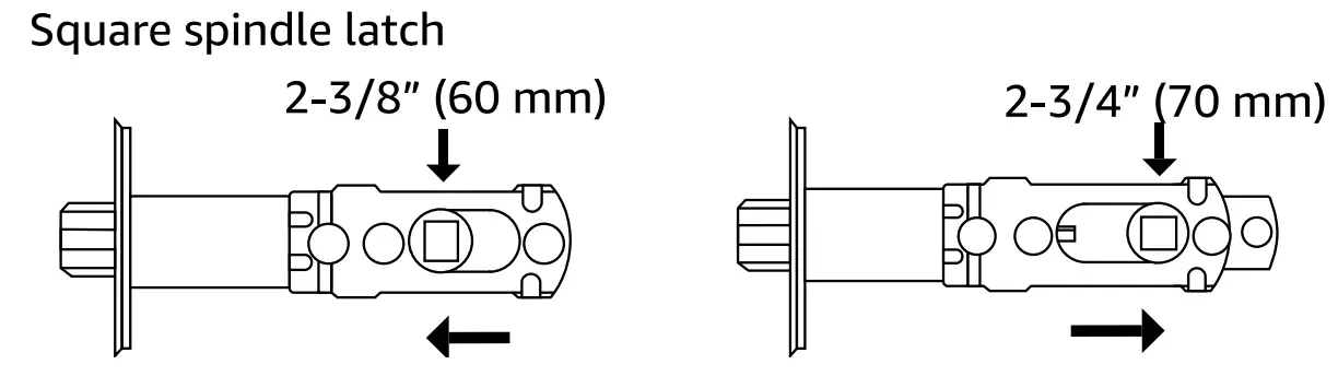 amazon basics B07GF5F3GP Entry Privacy Passage Knob  - Spindel 1