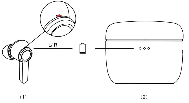 HT RQ1 Wireless Earbuds - battery