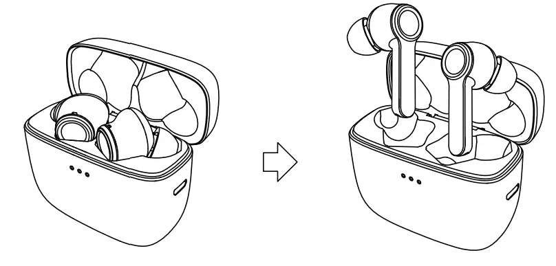 HT RQ1 Wireless Earbuds - charging case