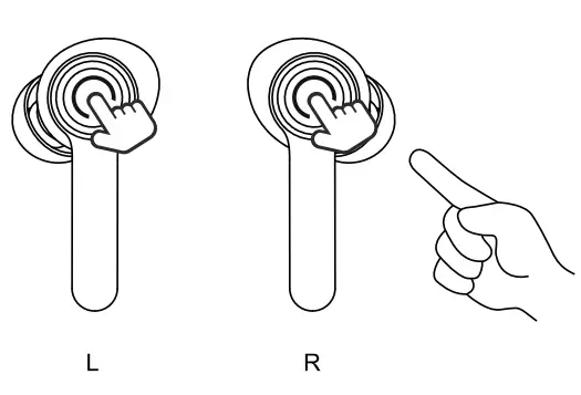 HT RQ1 Wireless Earbuds - controls