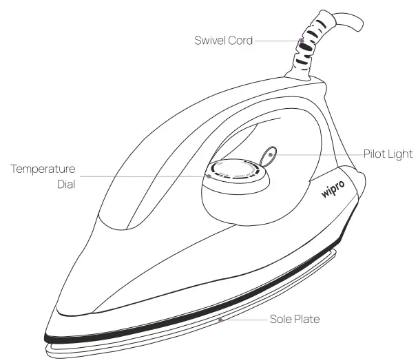 Wipro-GD205-Vesta-1200W-Automatic-Electric-Deluxe-Dry-Iron-fig 1