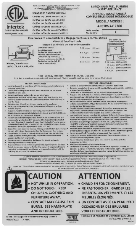 EMPIRE-SF00613-Gateway-2300-Stove-Archway-2300-Insert-FIG-51