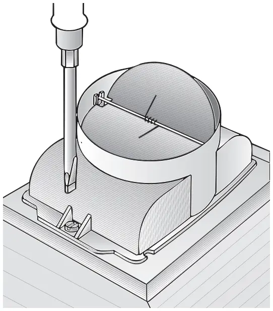 Installing the one-way flap:
