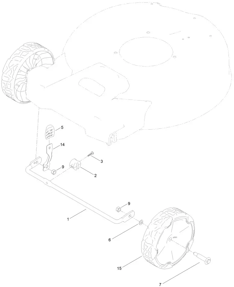 TORO 21326 60V Recycler Lawn Mower - Front Wheel and Height