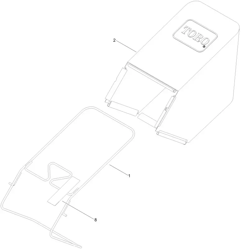 TORO 21326 60V Recycler Lawn Mower - Grass Bag and Frame