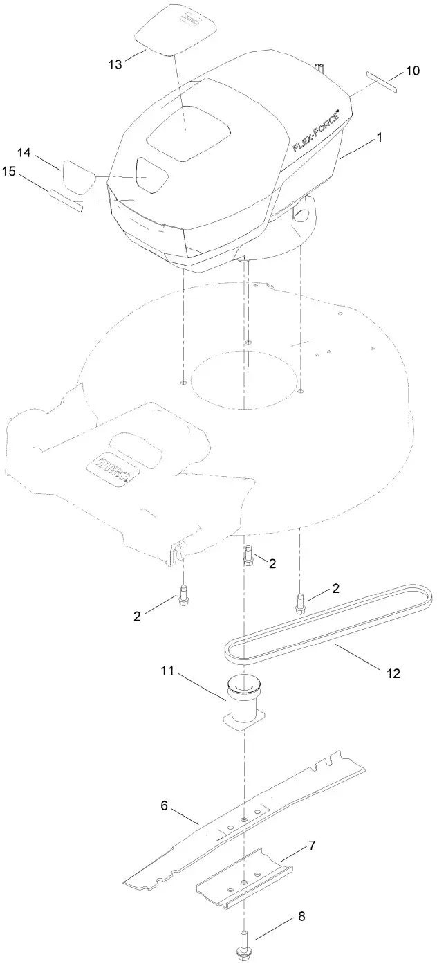 TORO 21326 60V Recycler Lawn Mower - Motor Module and Blade