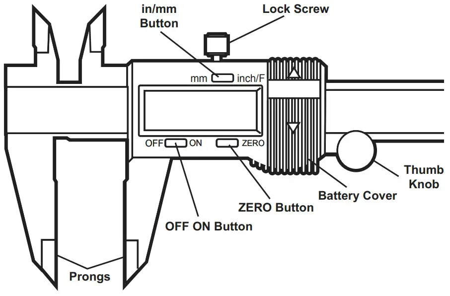 PITTSBURGH 63731 6 Inch Digital Caliper - fig 1