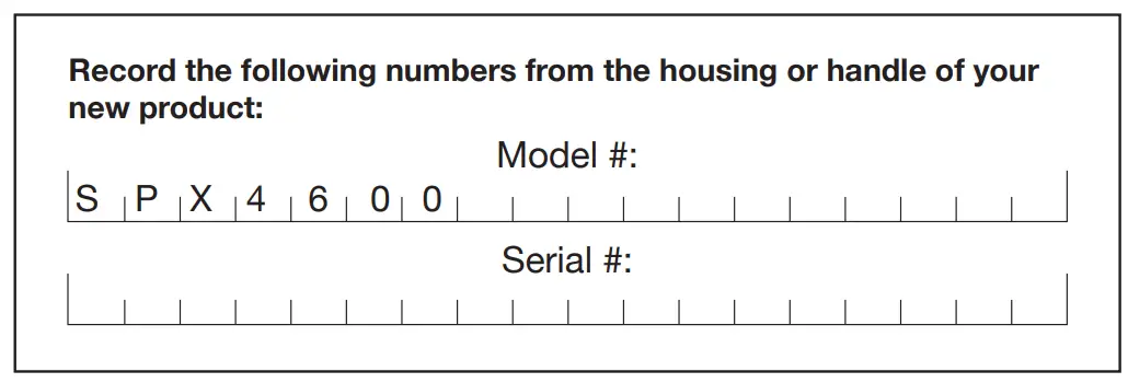 Model + Serial Numbers
