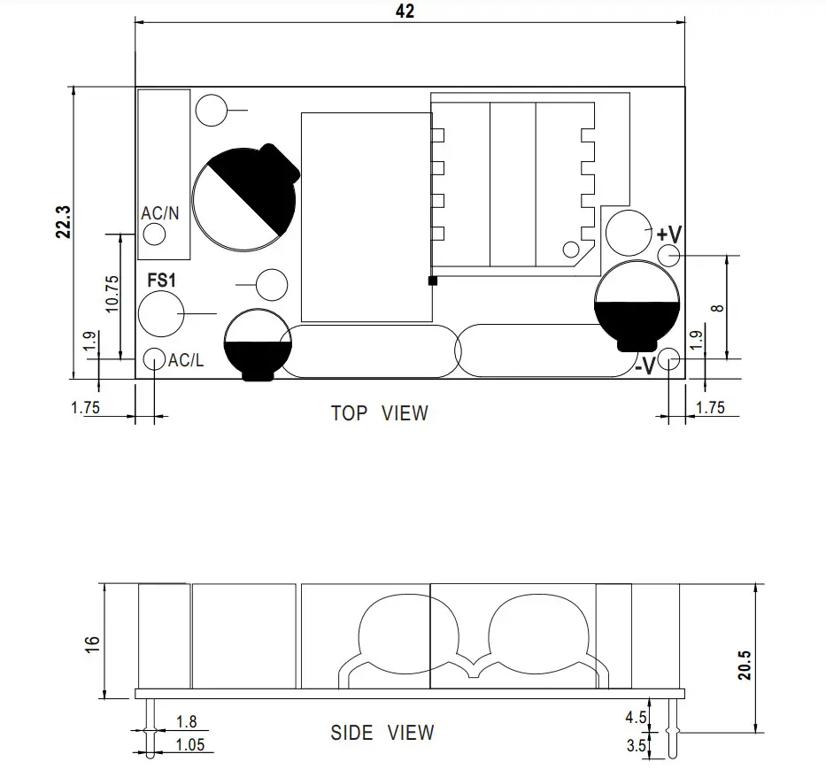 MEAN WELL MFM-05 Series 5W High Reliable Green Medical On Board Type - Specification