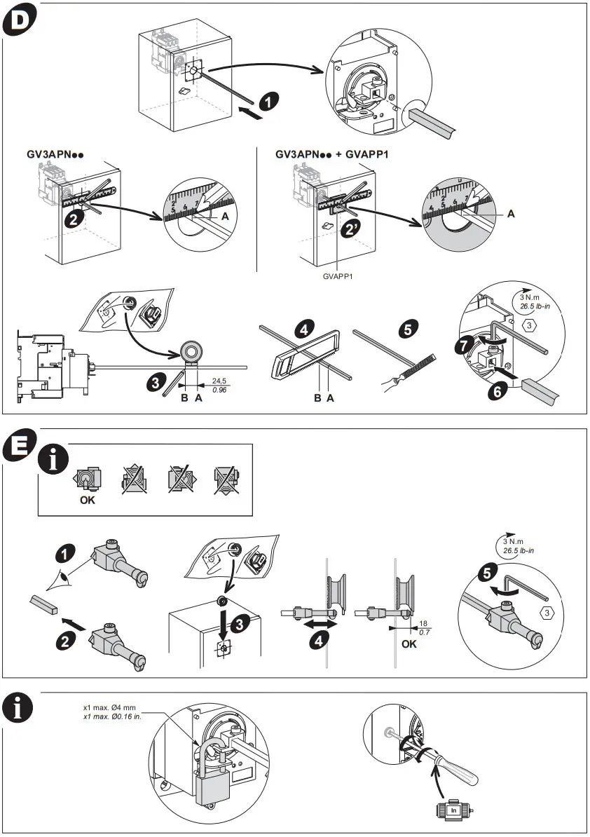 Schneider Electric GV3APN01 Extended Rotary Handle Kit - GV3APN 3