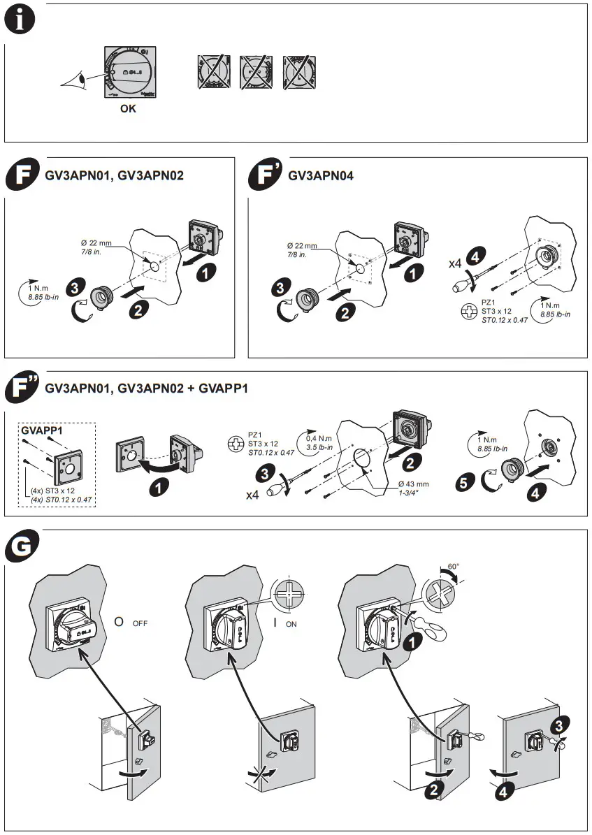 Schneider Electric GV3APN01 Extended Rotary Handle Kit - GV3APN 4