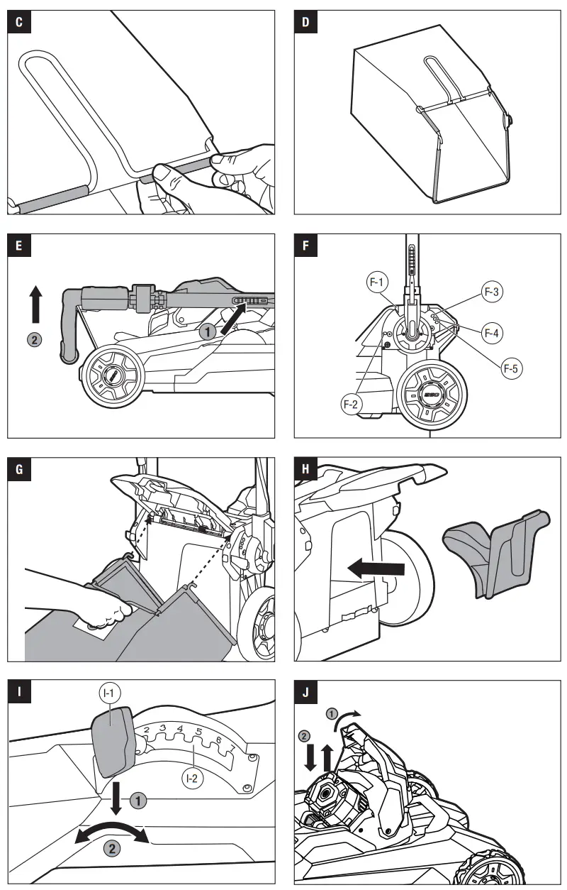 EGO LM2130E-SP 56 Volt Lithium-Ion Cordless Mower - Parts 2