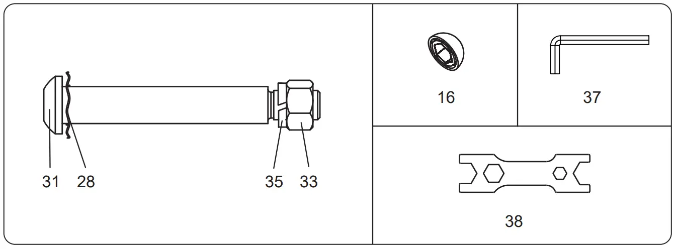 Dripex C17V2M96eUL Magnetic Elliptical Machine - Pedal 1