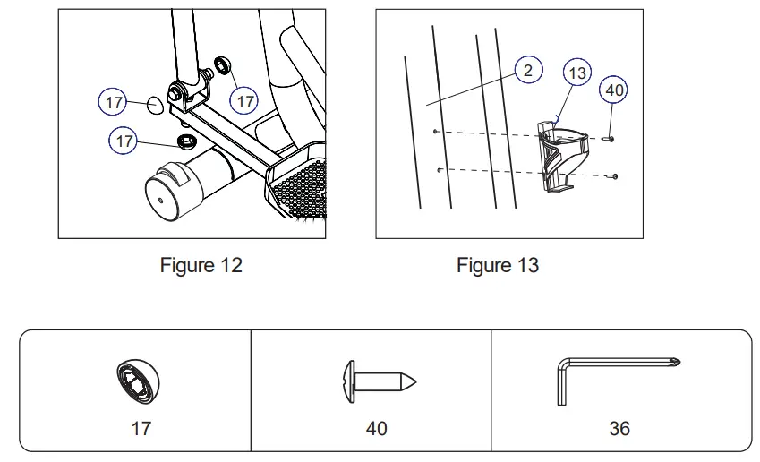 Dripex C17V2M96eUL Magnetic Elliptical Machine - Pedal 5