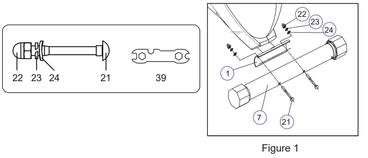 Dripex C17V2M96eUL Magnetic Elliptical Machine - foot tube