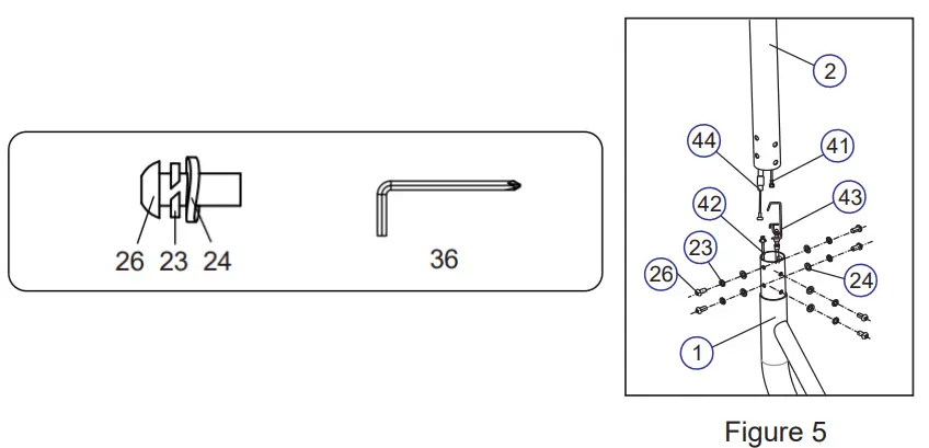 Dripex C17V2M96eUL Magnetic Elliptical Machine - foot tube3