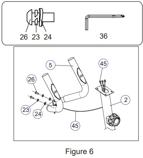 Dripex C17V2M96eUL Magnetic Elliptical Machine - foot tube4