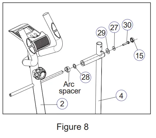 Dripex C17V2M96eUL Magnetic Elliptical Machine - foot tube6