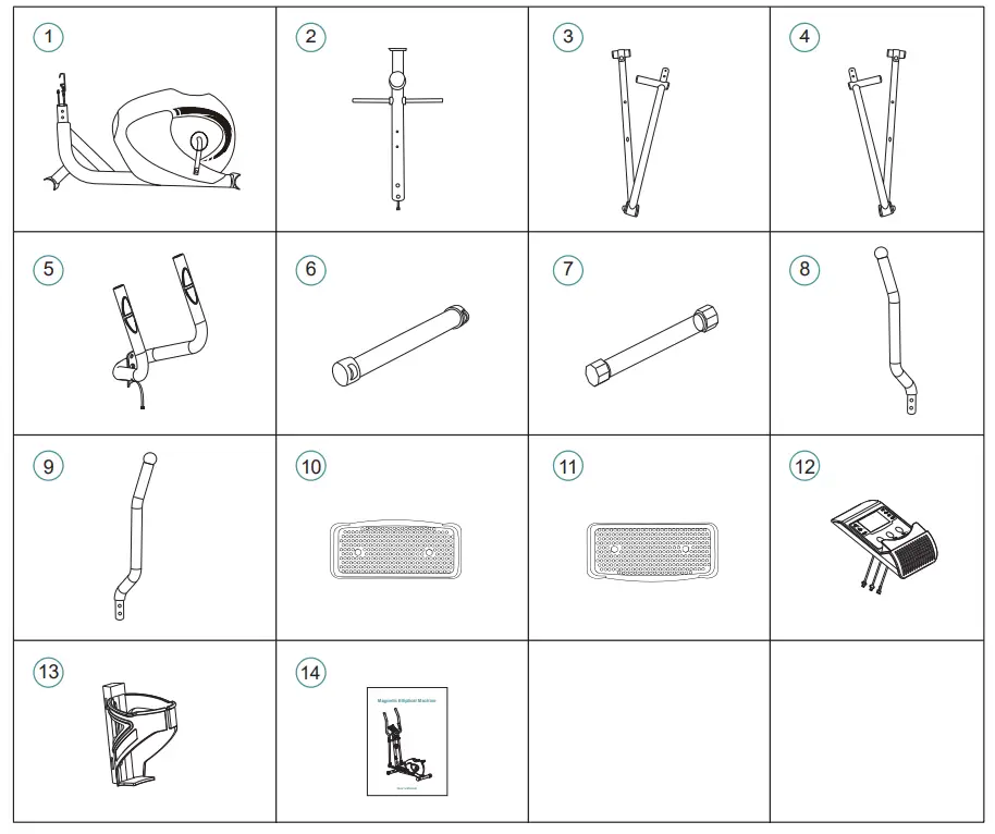 Dripex C17V2M96eUL Magnetic Elliptical Machine - package