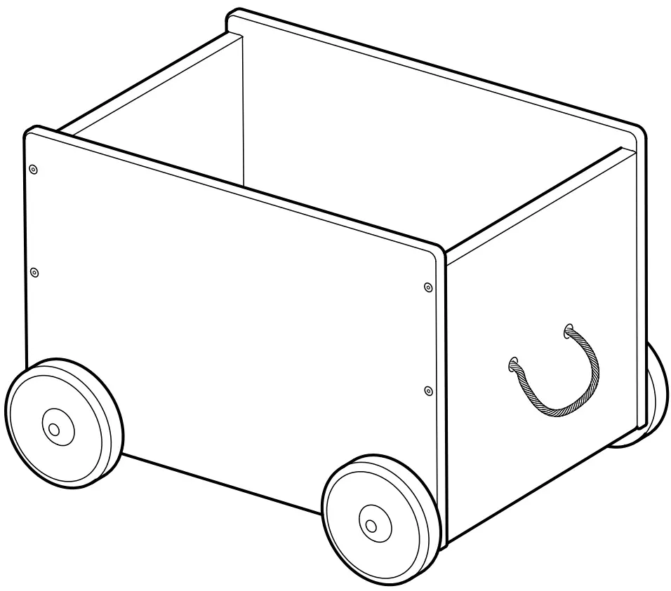 IKEA FLISAT Toy Storage with Wheels