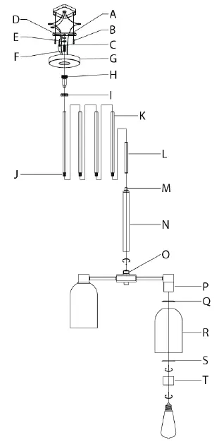 Hunter-19706,-19707,-19721-Lochemeade-Smoked-Glass-Ghandelier-09