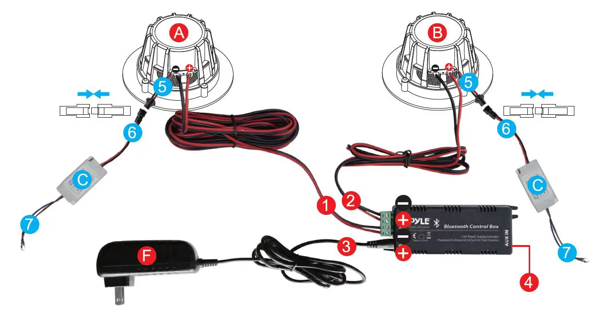 Pyle PDIC4CBTL4B ALUMINUM ALLOY-FRAME SPEAKER-FIG- (3)