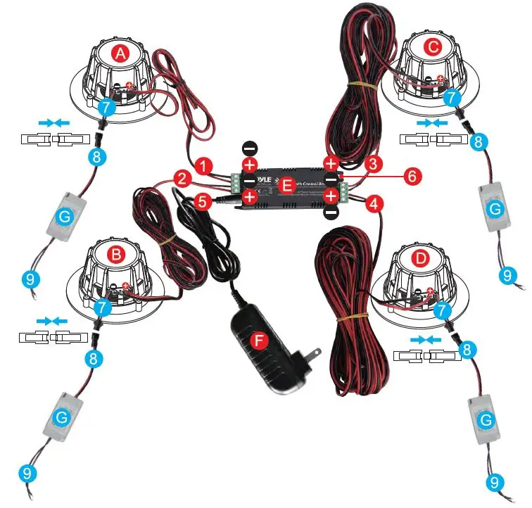 Pyle PDIC4CBTL4B ALUMINUM ALLOY-FRAME SPEAKER-FIG- (4)
