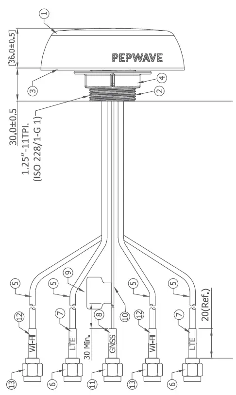 Peplink ANT-MB-22G-S-B-6 Wi-Fi Antenna system-fig- (7)
