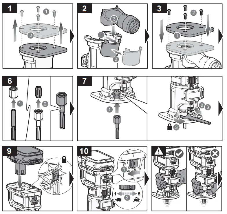 RYOBI RTR18 Trim Router - Fig 1