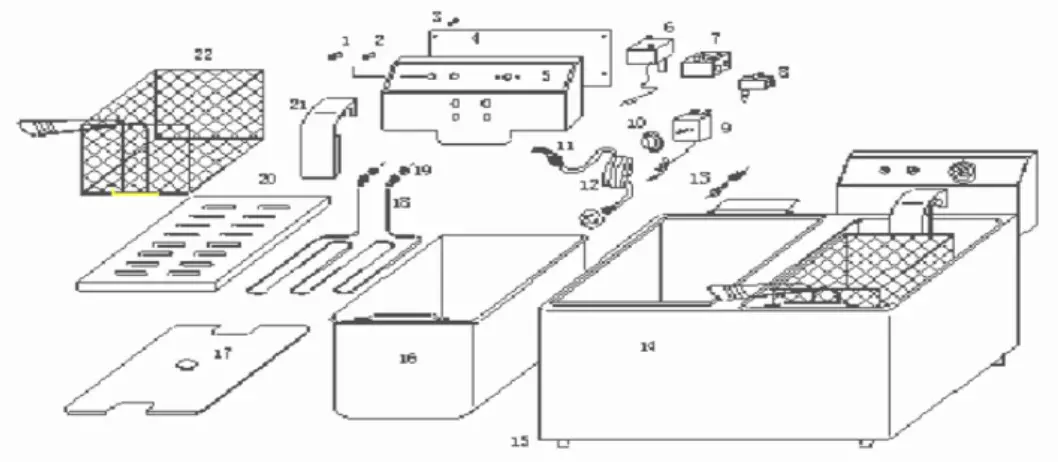 HAMOKI DF Series Countertop Electric Fryer - FRYER