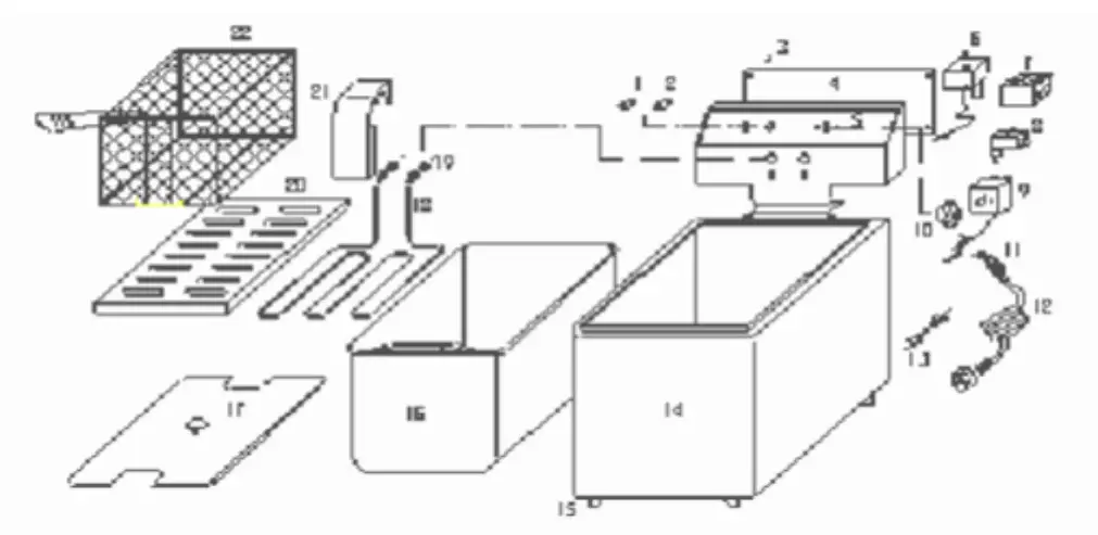 HAMOKI DF Series Countertop Electric Fryer - PARTS
