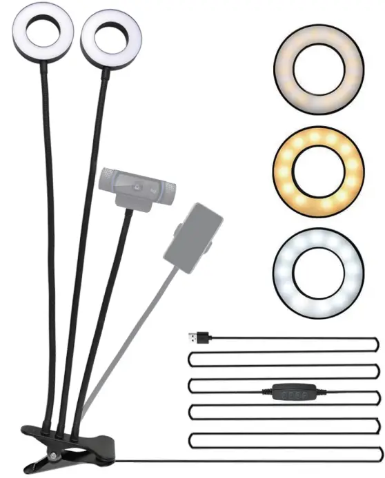 NEXIGO 3.5 Inch Dual Self Ring Lights