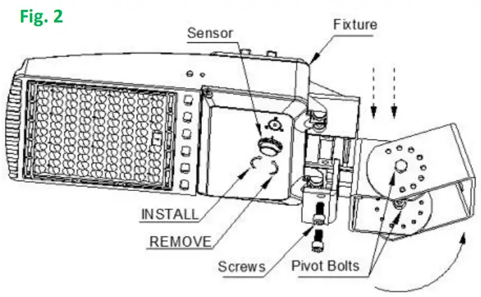LEDone LOC RGAL MW 50KD Pole Mount Area Light - TRUNNION MOUNTING