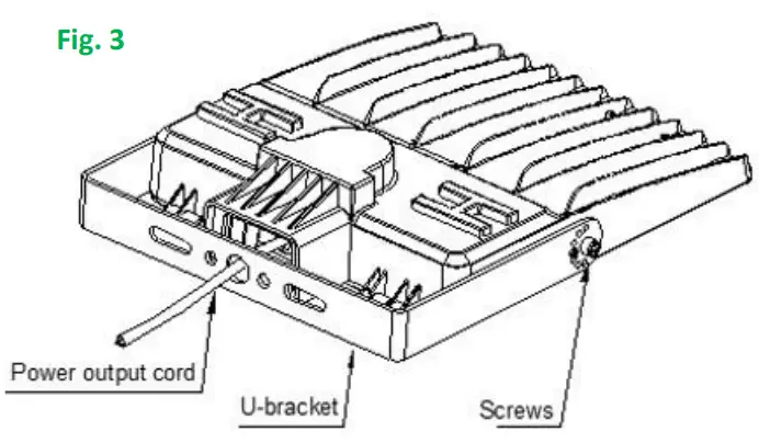 LEDone LOC RGAL MW 50KD Pole Mount Area Light - U-BRACKET MOUNTING