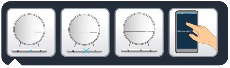 Rowenta Serie 60 X-Plorer Vacuum Cleaner - The WIFI indicator LED points out your connection status