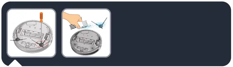 Rowenta Serie 60 X-Plorer Vacuum Cleaner - To clean the side brush, remove it