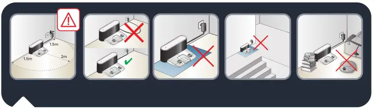 Rowenta Serie 60 X-Plorer Vacuum Cleaner - To place the docking station