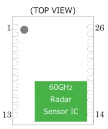 NISSHINBO NJR4652 F2S1 60 GHz Smart Sensor Micro Module - Pin assignment