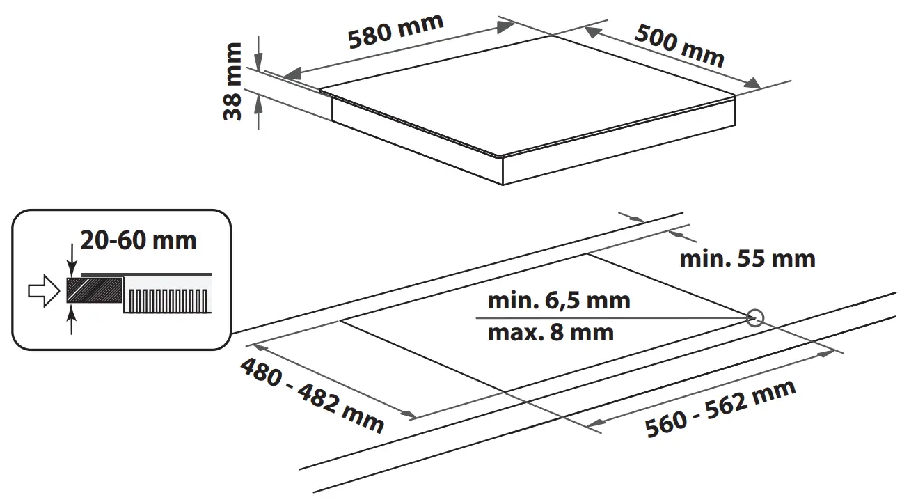 Dimensions And Distances To Be Maintained