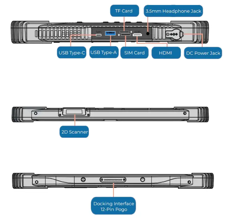 MINNO Intrepid W10 Pro 10 Inch Windows Rugged Tablet - overview 2