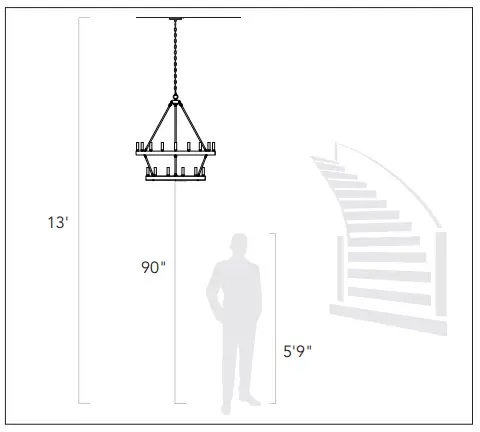 GOLDEN-LIGHTING-0902-4P-Delphine-4-Light-19-Inch-Burnished-Chestnut-Pendant-Ceiling-Light-fig 3