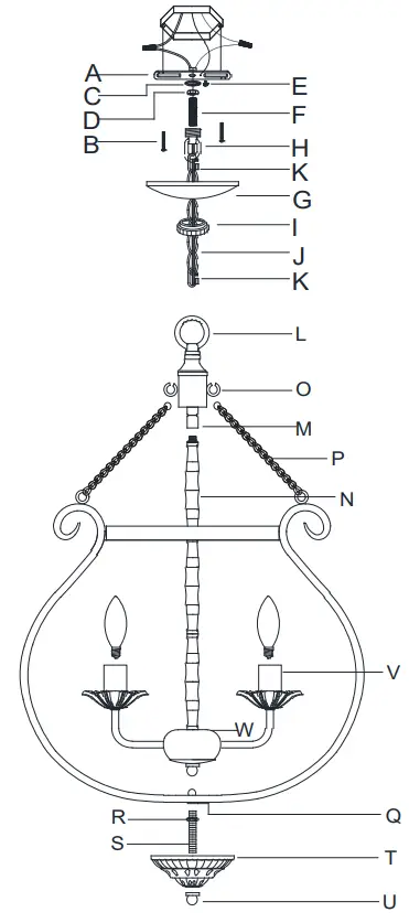 GOLDEN-LIGHTING-0902-4P-Delphine-4-Light-19-Inch-Burnished-Chestnut-Pendant-Ceiling-Light-fig 5