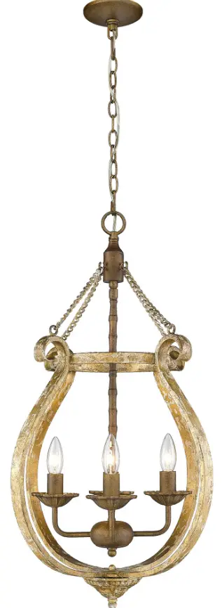 GOLDEN-LIGHTING-0902-4P-Delphine-4-Light-19-Inch-Burnished-Chestnut-Pendant-Ceiling-Light-product